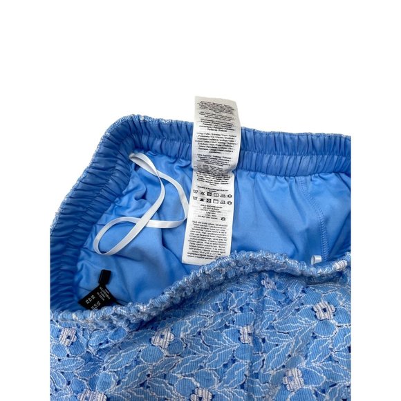 Vero Moda Shorts Soney Lace Woven Shorts Baby Blue White Floral Shorts Womens XS - Picture 5 of 8